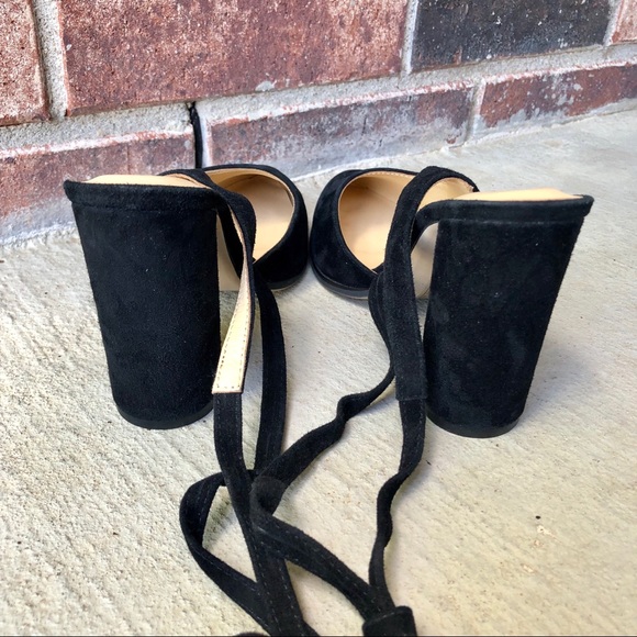 RAYE Ives pump, black wrap up ankle straps - Picture 6 of 8